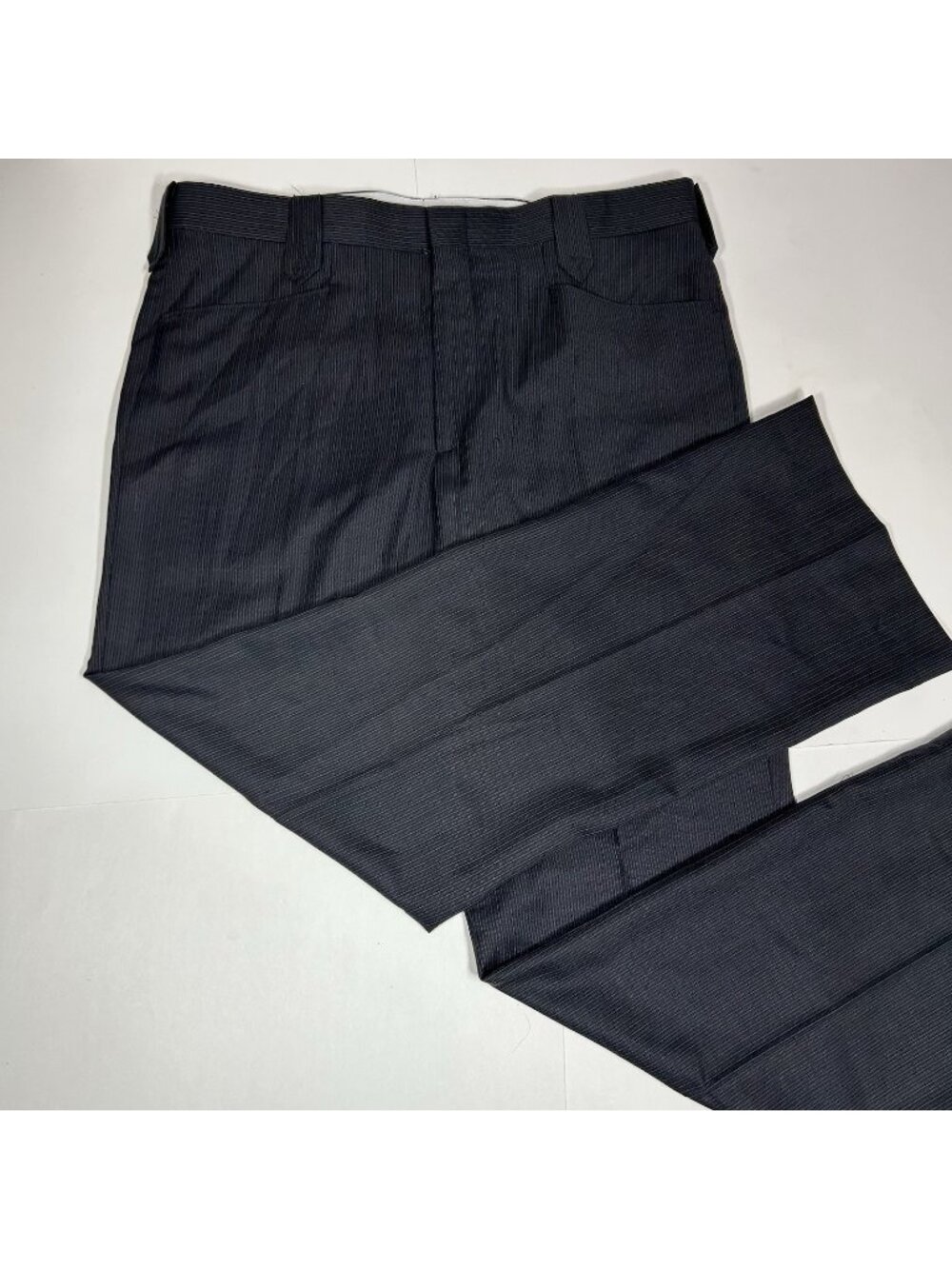 NWT CIRCLE S COWBOY WESTERN STYLE 100% WOOL SUIT PANTS NAVY BLUE STRIPED 36x30